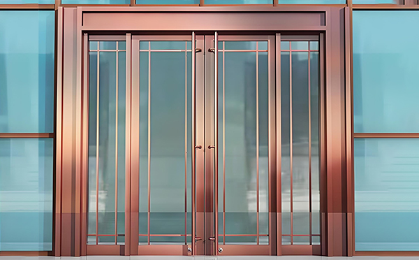 印台玻璃地弹门